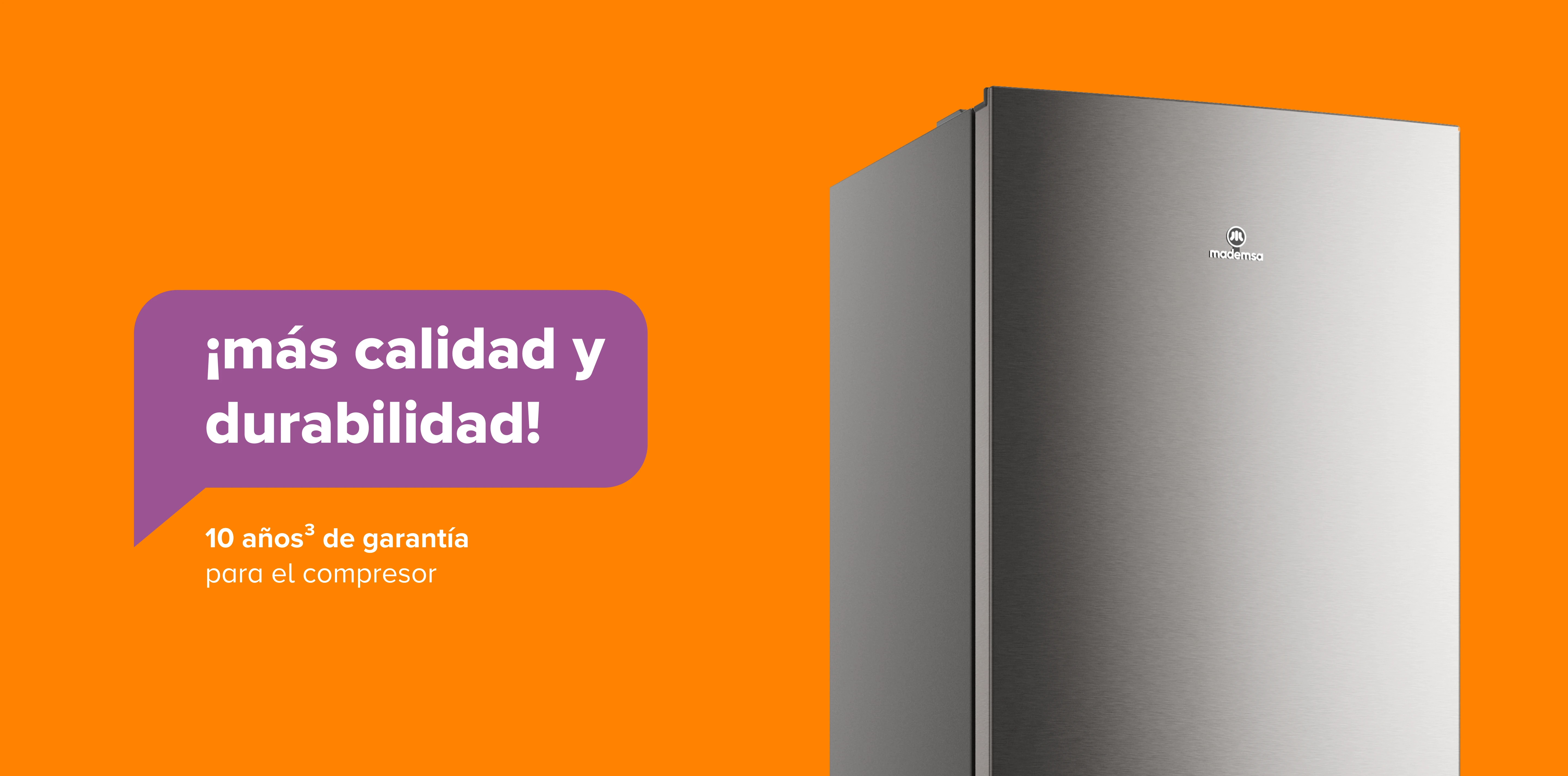 ¡Más calidad y durabilidad! 10 años3 de garantía para el compresor