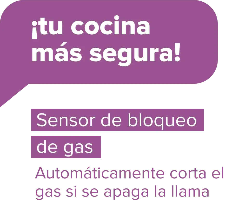 ¡tu cocina más segura! Sensor de bloqueo de gas - Automáticamente corta el gas si se apaga la llama