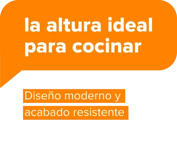 la altura ideal para cocinar - Diseño moderno y acabado resistente. Mayor praticidad para cocinar y facilidad en la limpieza