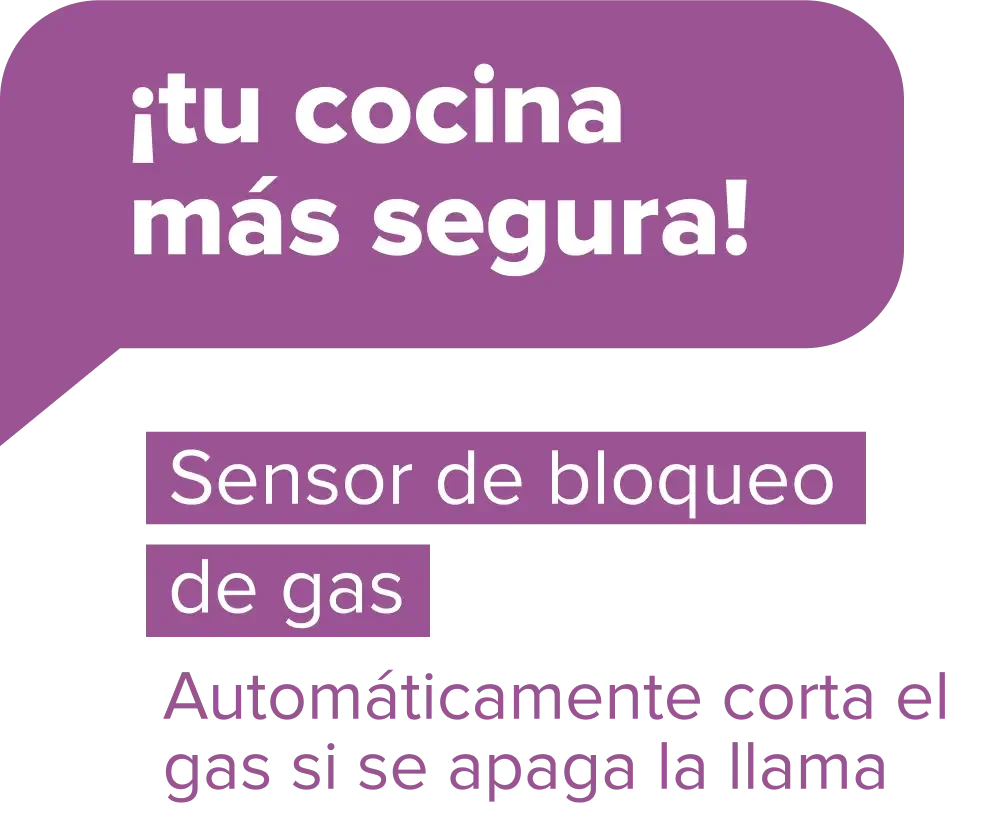 ¡tu cocina más segura! Sensor de bloqueo de gas - Automáticamente corta el gas si se apaga la llama