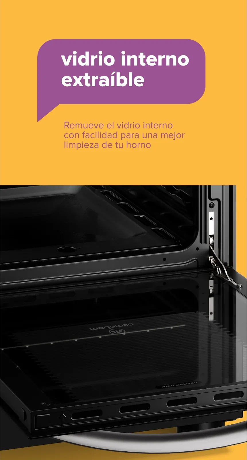 ¿necesitas más espacio? Tapa de Vidrio Templado - Si no estas usando la cocina, baja la cubierta de vidrio templado y utilízala como mesón