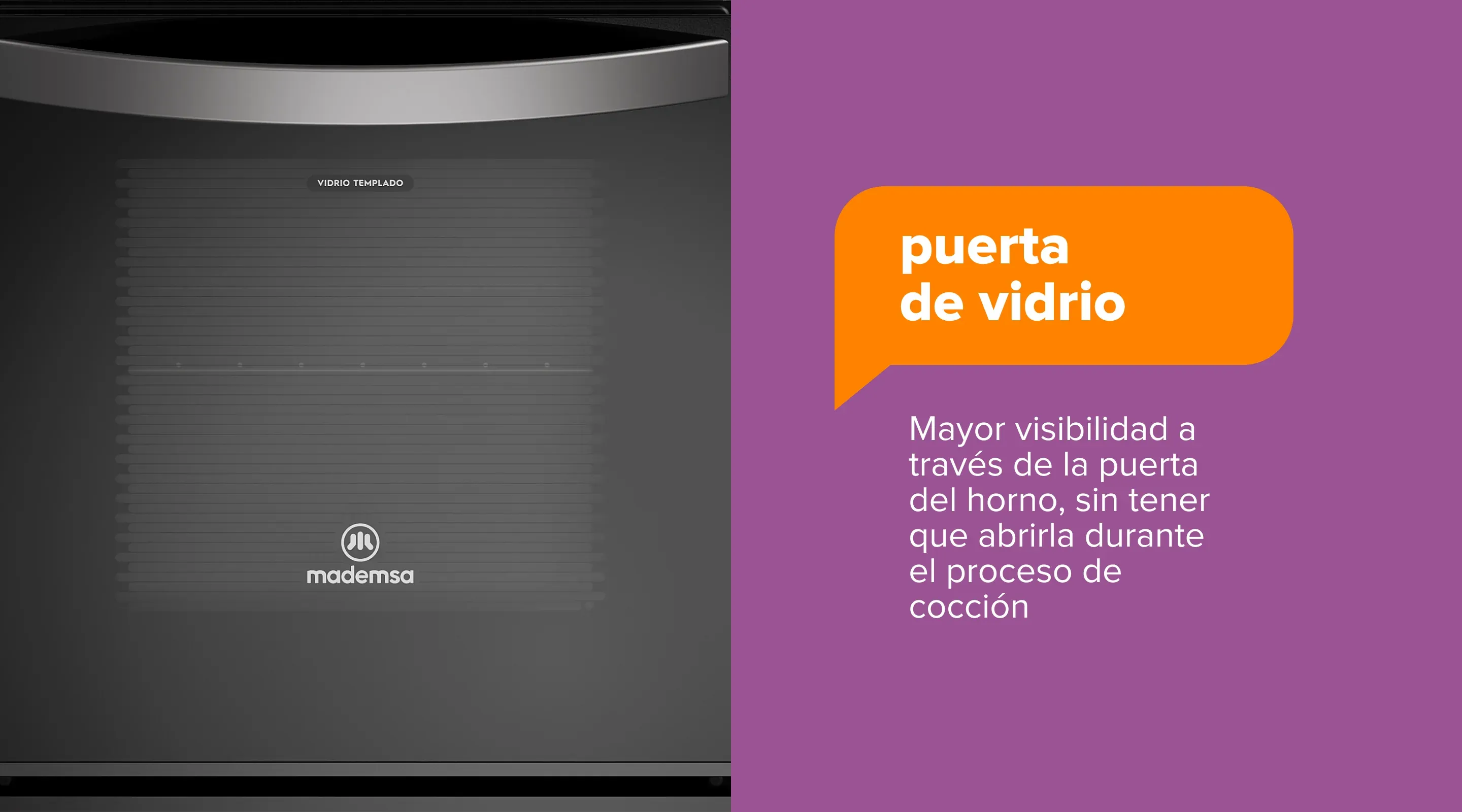 vidrio interno removible - Remueve el vidrio interno con facilidad para una mejor limpieza de tu horno
