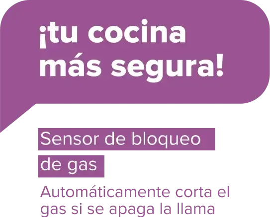 ¡tu cocina más segura! Sensor de bloqueo de gas - Automáticamente corta el gas si se apaga la llama