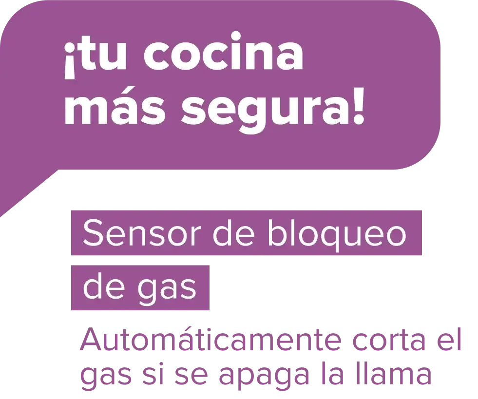 ¡tu cocina más segura! Sensor de bloqueo de gas - Automáticamente corta el gas si se apaga la llama