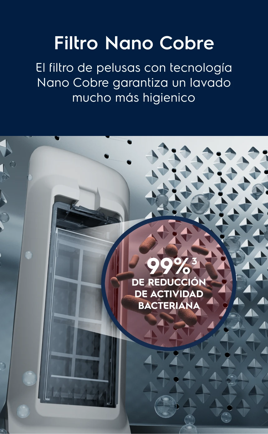 Jet&Clean. Tecnología que diluye hasta el 100%2 del detergente y suavizante, evitando manchas y manteniendo el dispensador siempre limpio