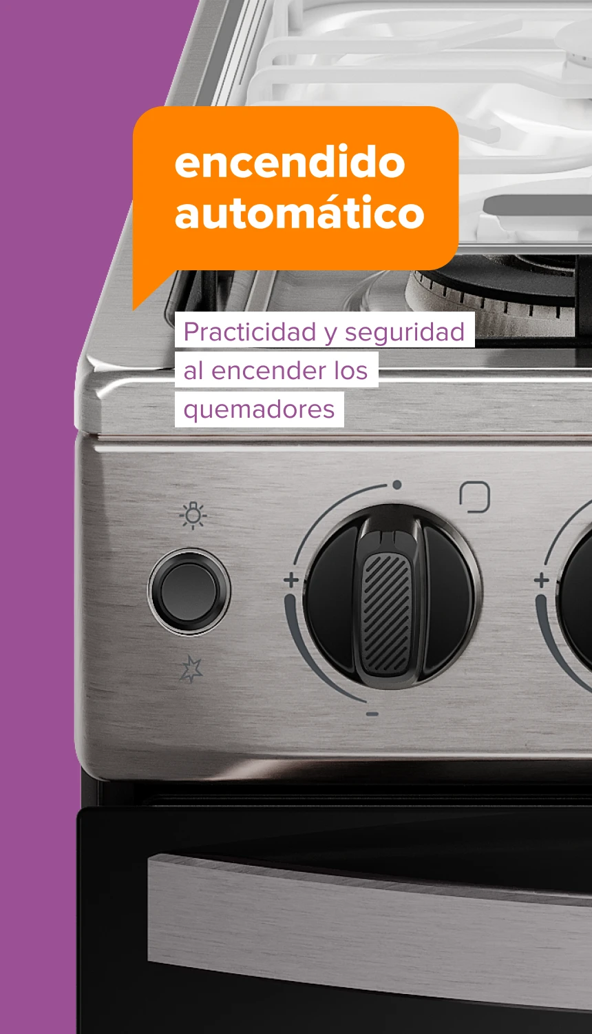 encendido automático. Practicidad y seguridad al encender los quemadores