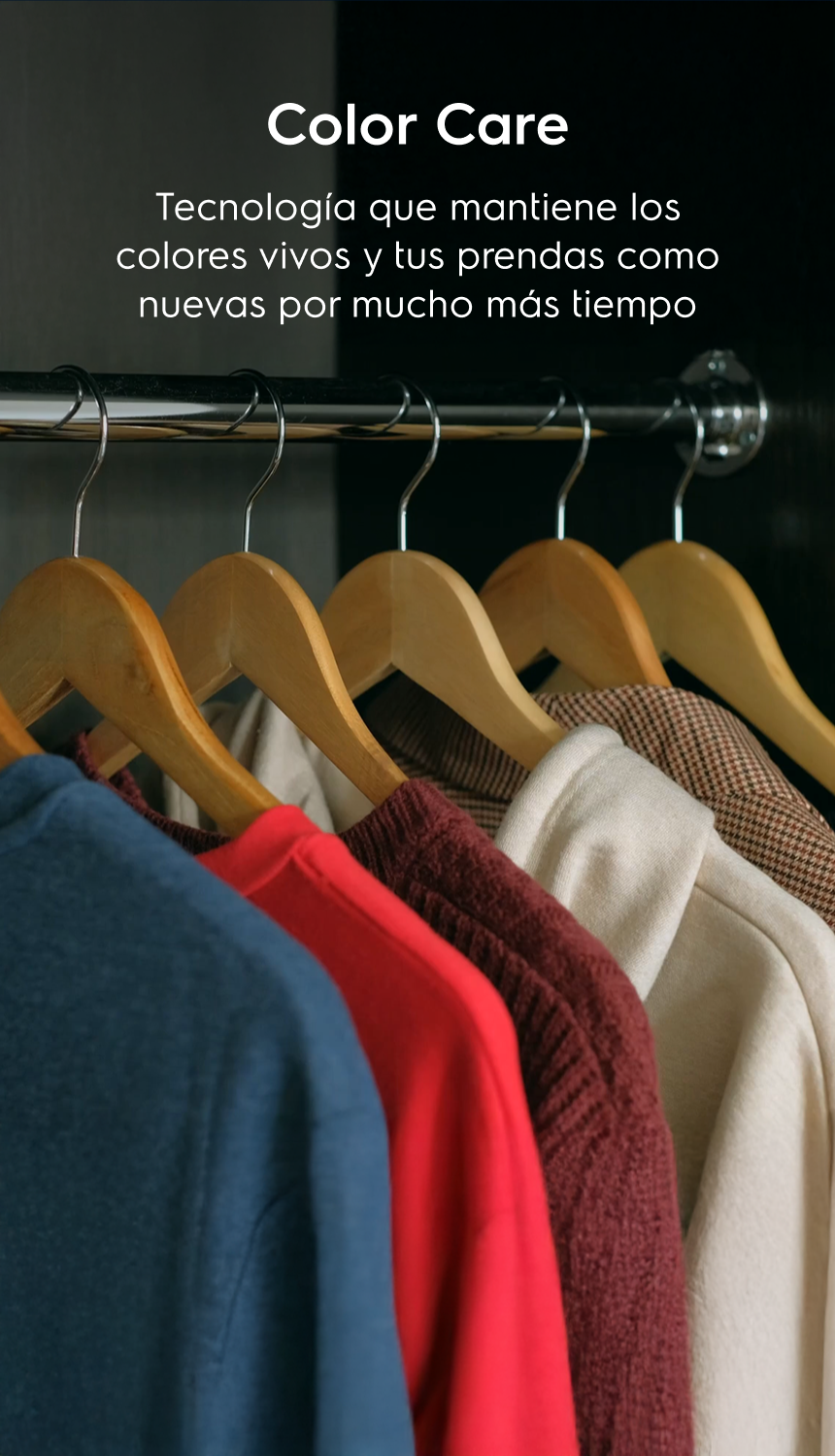 Color Care - Tecnología que mantiene los colores vivos y tus prendas como nuevas por mucho más tiempo
