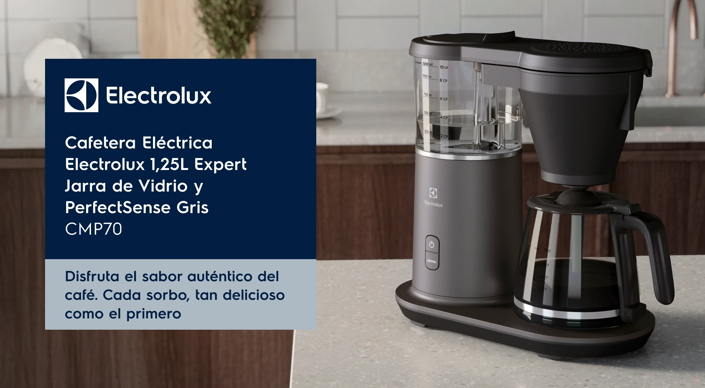 Hervidor Eléctrico Electrolux 1,7L Expert PerfectSense Acero Inoxidable EKP70. Explora el control de temperatura y amplía tu experiencia de sabores