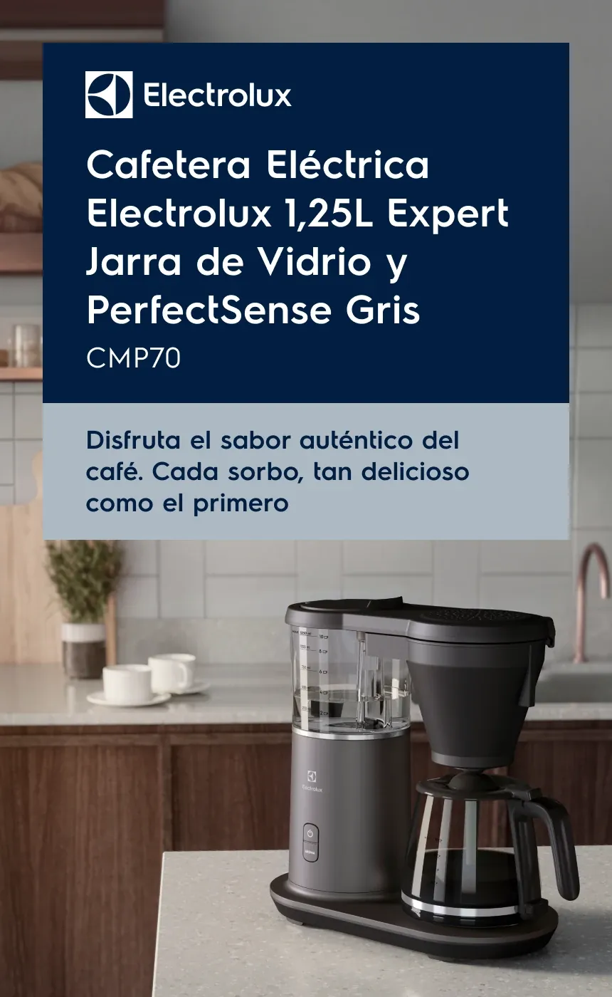 Hervidor Eléctrico Electrolux 1,7L Expert PerfectSense Acero Inoxidable EKP70. Explora el control de temperatura y amplía tu experiencia de sabores