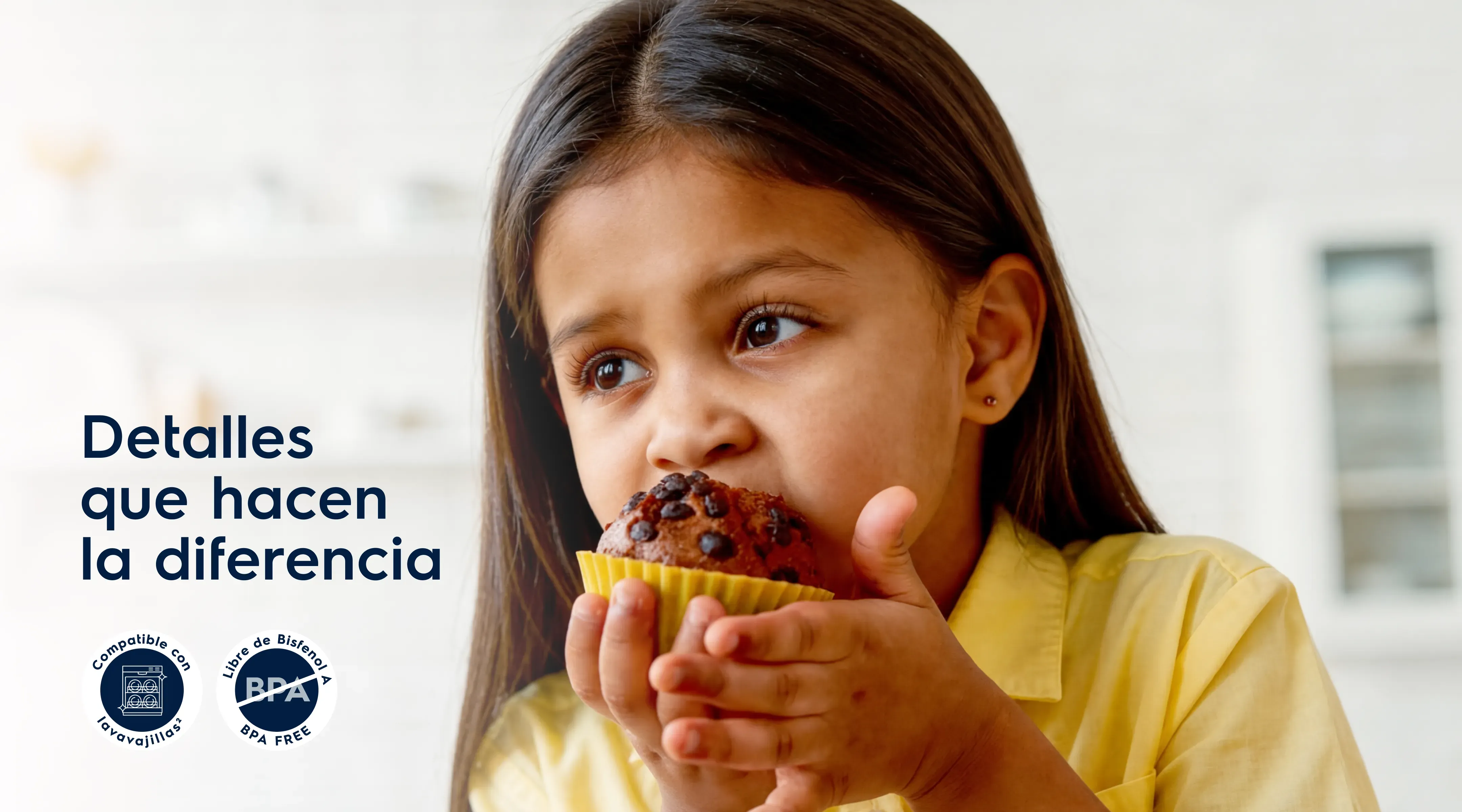 Detalles que hacen la diferencia. Compatible con lavavajillas. Libre de Bisfenol A, BPA FREE.