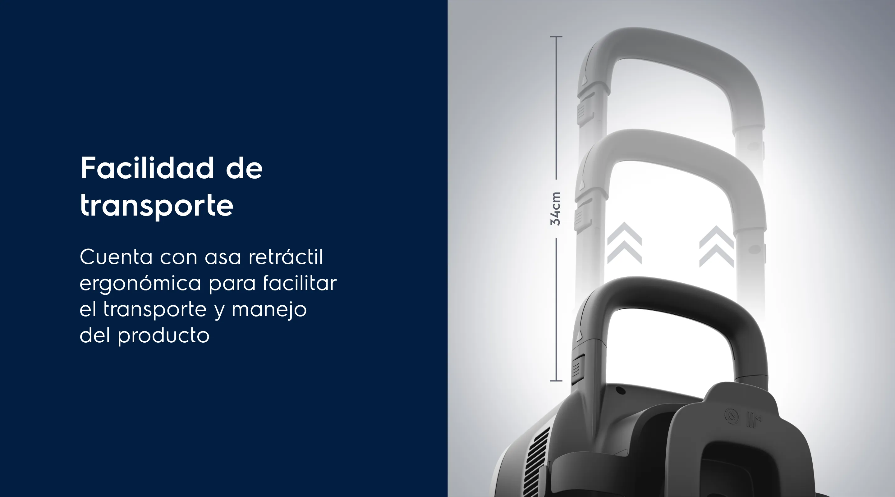 Asa ergonómica - Proporciona comodidad y facilidad de uso, mejorando tu experiencia