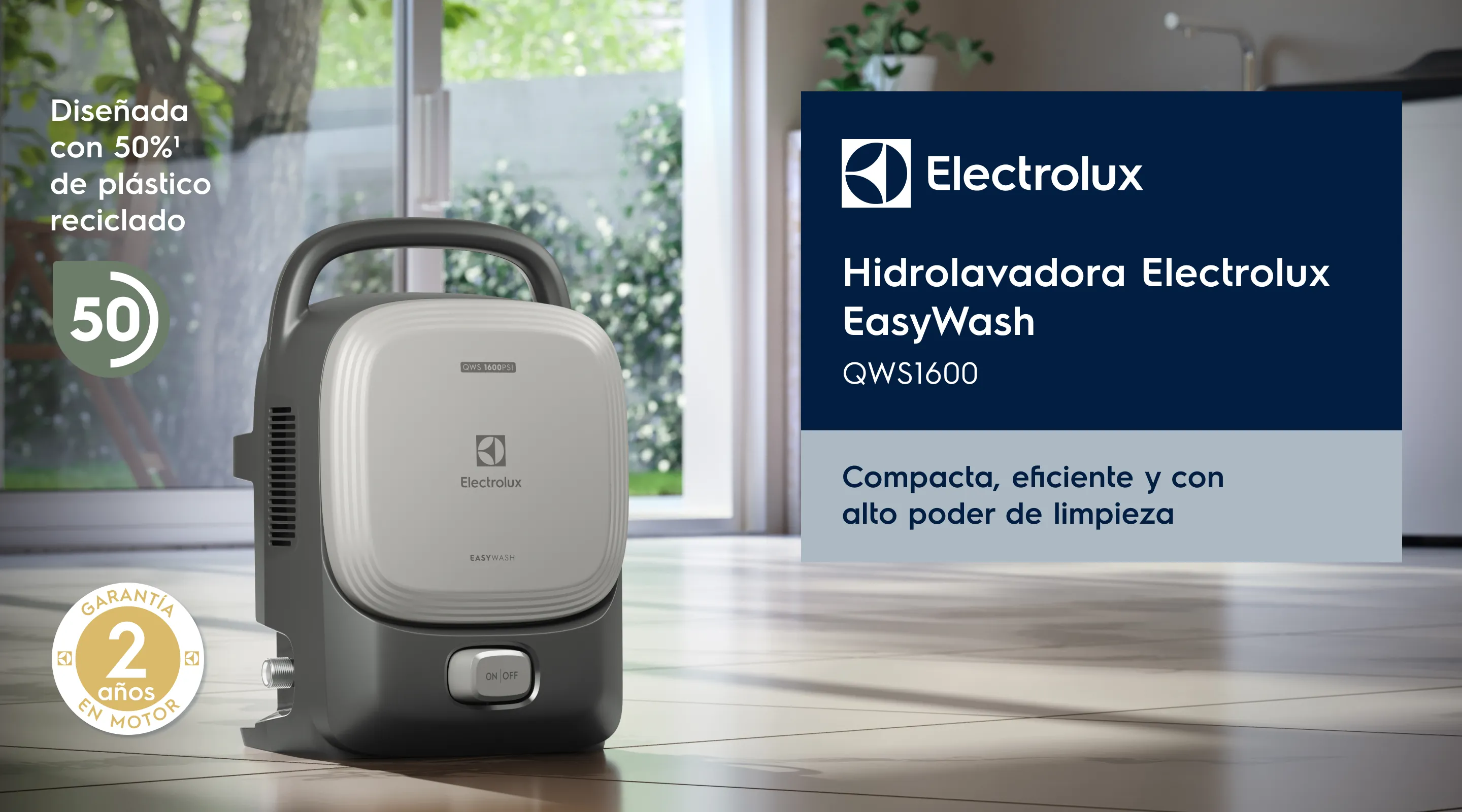 Hidrolavadora Electrolux EasyWash QWS1600 Compacta, eficiente y con alto poder de limpieza