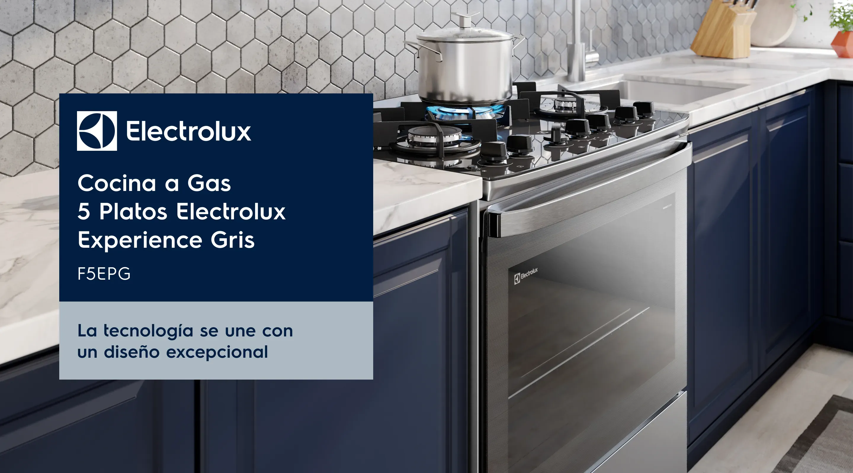 Electrolux Cocina Electrolux Experience 5 Quemadores Negra - F5ECB