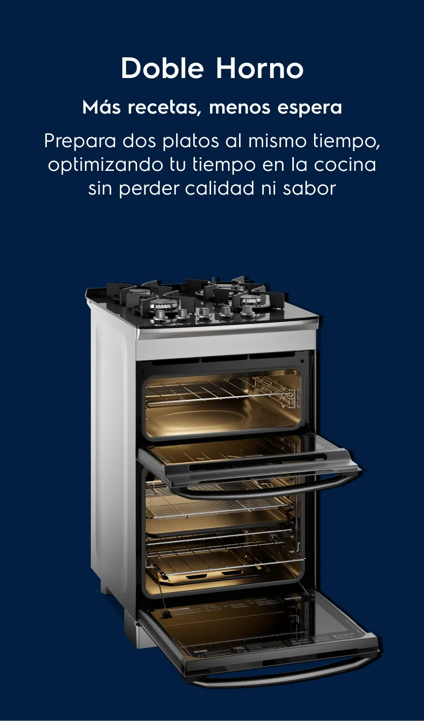 Multi Llama - Disfrutar de comidas riquísimas mientras reducís hasta un 70% las grasas y un 34% las calorías1 Mejor distribución de la llamay más eficiencia al cocinar Perfecta para preparar recetas usando ollas grandes