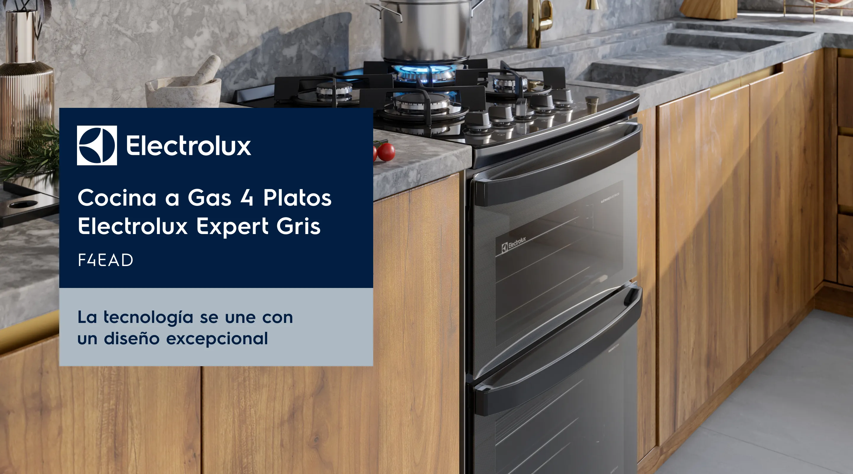 Electrolux Cocina Electrolux Experience 5 Quemadores Negra - F5ECB