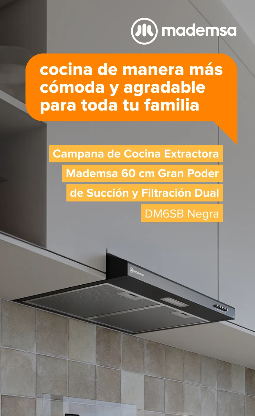 Cocina de manera más cómoda y agradable para toda tu familia DM6SB Negra
