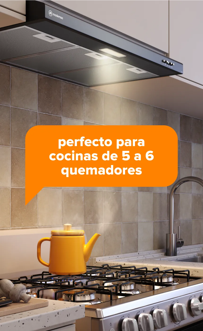 perfecto para cocinas de 4 quemadores