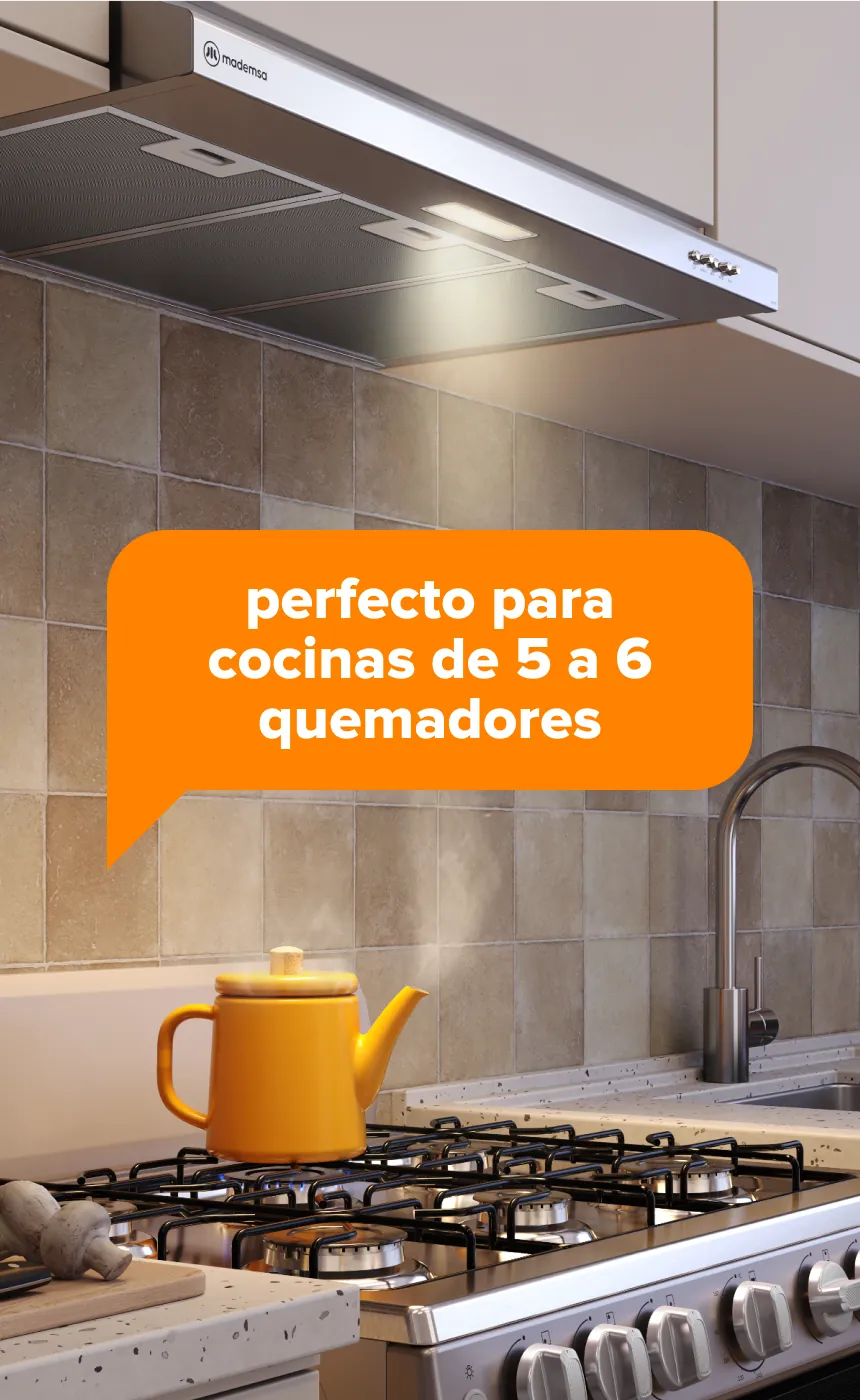 perfecto para cocinas de 4 quemadores
