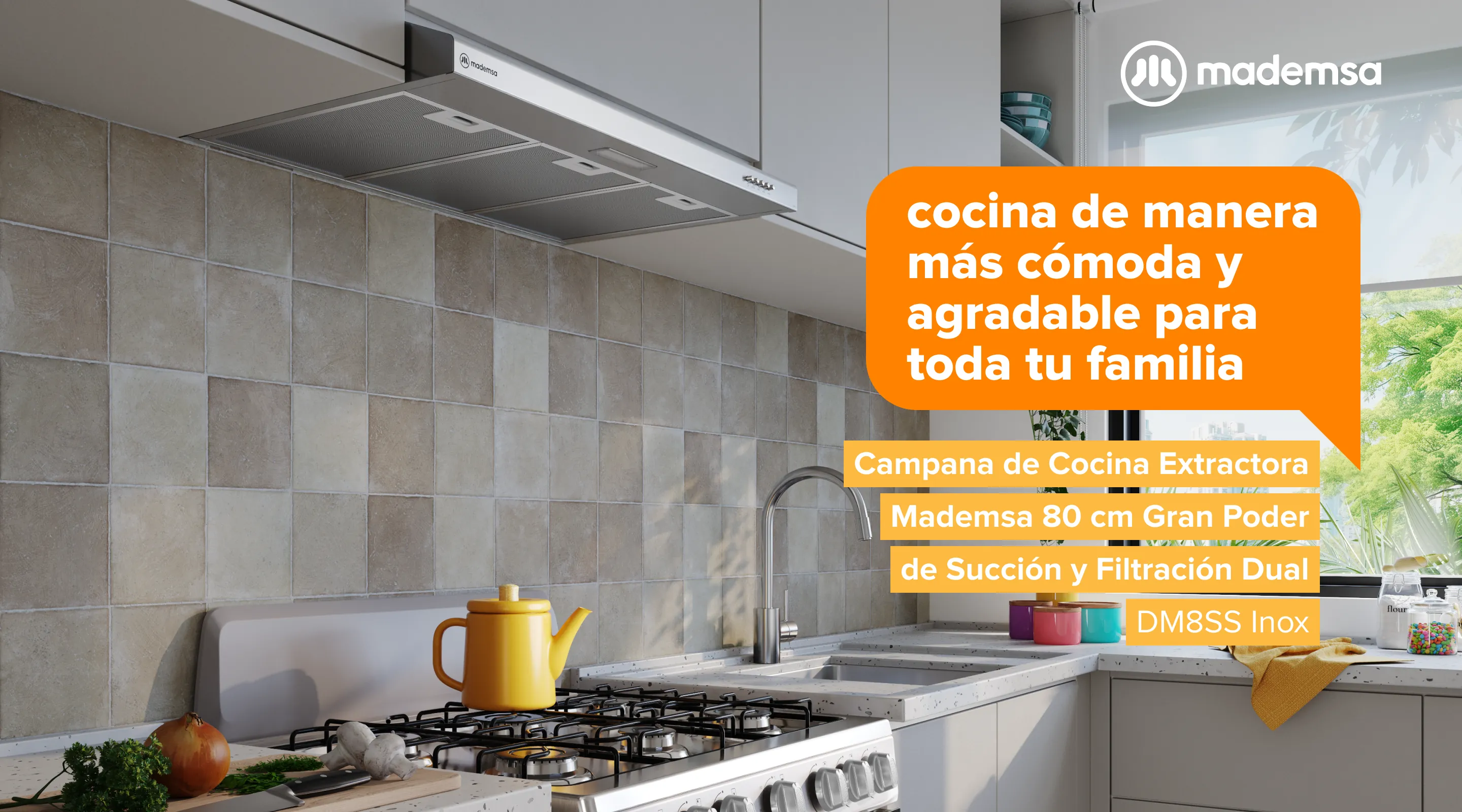 Cocina de manera más cómoda y agradable para toda tu familia DM8SS Inox